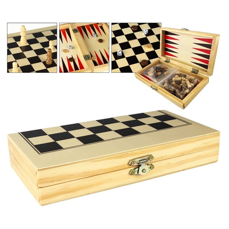 3 in 1 Wooden Play Case
